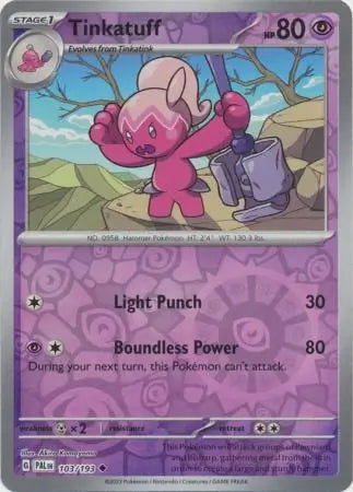 Paldea Evolved Tinkatuff #103/193 reverse holo